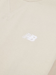 New Balance Brown French Terry Small Logo Crew Sweatshirt - Image 8 of 8