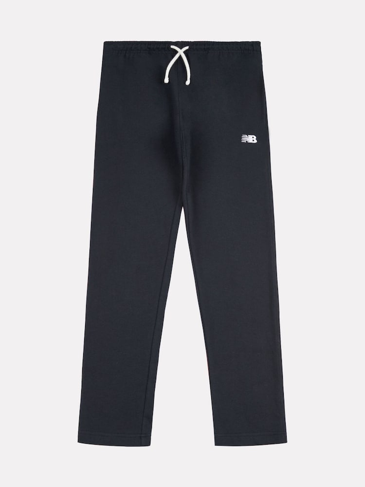 New Balance Black French Terry Small Logo Straight Leg Joggers - Image 1 of 3 New Balance Black French Terry Small Logo Straight Leg Joggers - Image 1 of 3