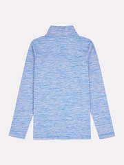 New Balance Blue Athletics Quarter Zip Funnel Sweat Top - Image 7 of 8