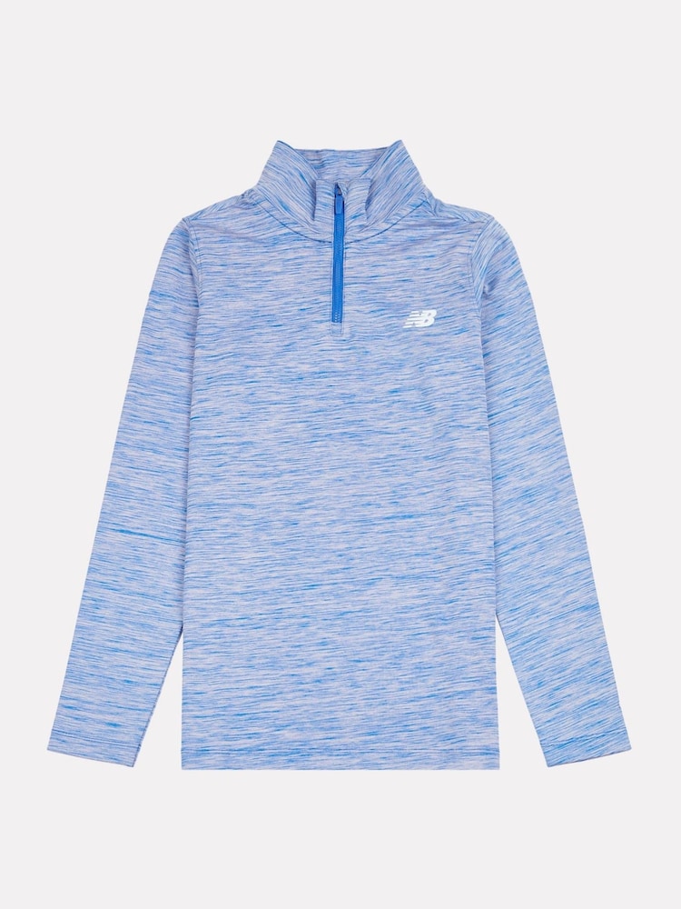 New Balance Blue Athletics Quarter Zip Funnel Sweat Top - Image 8 of 8 New Balance Blue Athletics Quarter Zip Funnel Sweat Top - Image 8 of 8