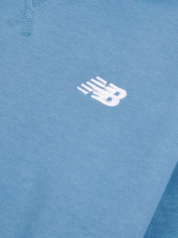 New Balance Blue French Terry Small Logo Hoodie - Image 8 of 8 New Balance Blue French Terry Small Logo Hoodie - Image 8 of 8