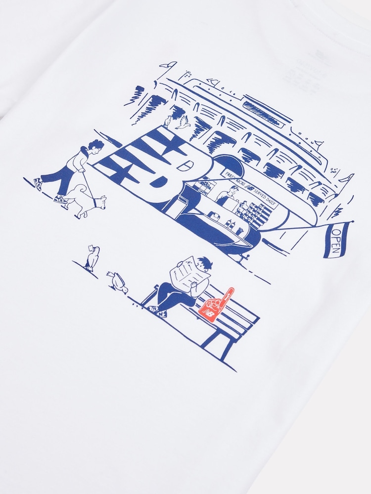 New Balance White Stadium Concession Graphic Print T-Shirt - Image 10 of 10