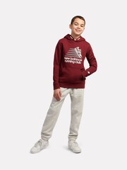 New Balance Red Running Club Graphic Print FT Hoodie - Image 5 of 9