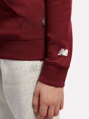 New Balance Red Running Club Graphic Print FT Hoodie - Image 6 of 9