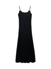 Superdry Black Bias Cut Maxi Slip Dress - Image 2 of 3