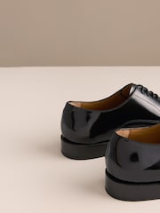 Black Signature Leather Sole Patent Oxford Toe Cap Shoes - Image 7 of 8
