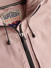 Superdry Pink Hooded Colourblock Trekker Jacket - Image 5 of 5