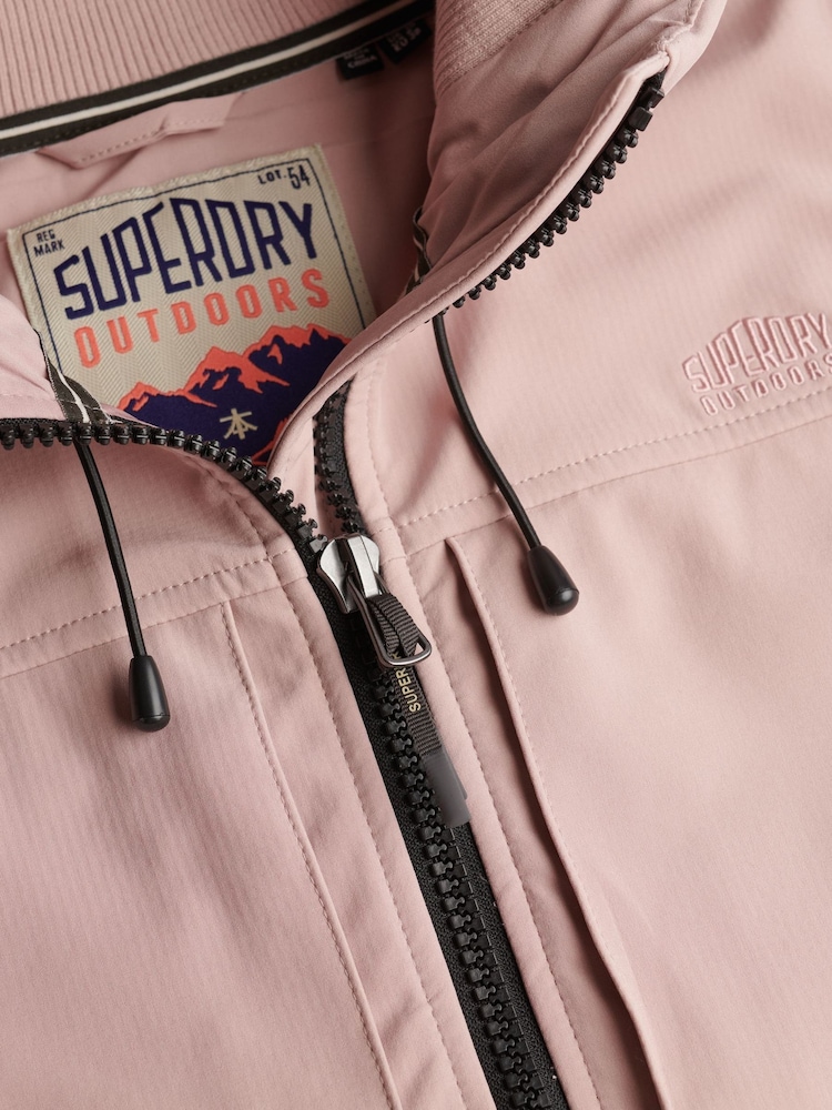 Superdry Pink Hooded Colourblock Trekker Jacket - Image 5 of 5