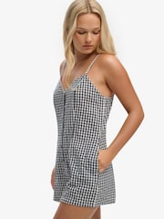 Superdry Blue Gingham Cami Playsuit - Image 4 of 8