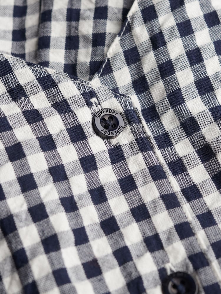 Superdry Blue Gingham Cami Playsuit - Image 8 of 8 Superdry Blue Gingham Cami Playsuit - Image 8 of 8