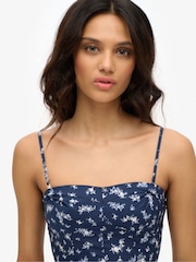 Superdry Blue Corset Cami Mini Dress - Image 5 of 7