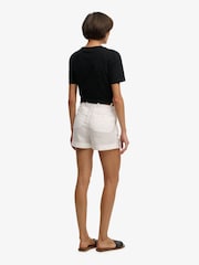 Superdry White Mid Rise Shorts - Image 4 of 6