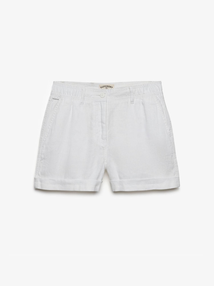 Superdry White Mid Rise Shorts - Image 6 of 6