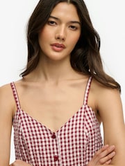 Κόκκινο - Superdry Gingham Cami Ολόσωμο σορτς - Εικόνα 3 από 7