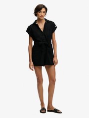 Superdry Black Belted Utility Playsuit - Image 1 of 7