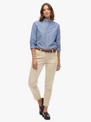 Superdry Blue Slim Oxford Buttondown Long Sleeve Shirt - Image 3 of 6