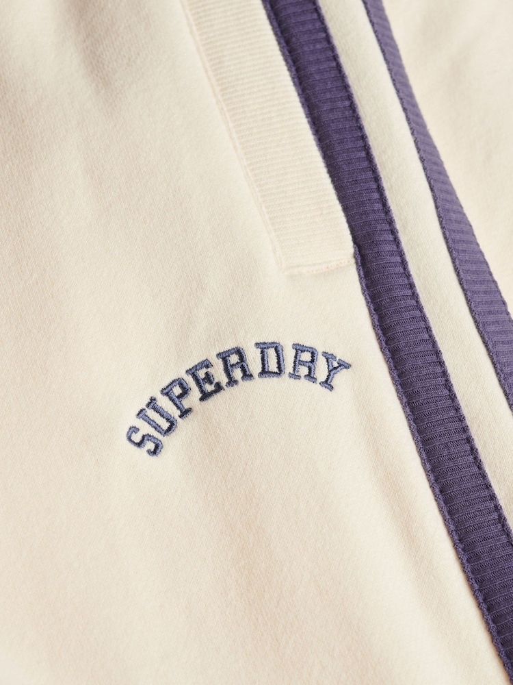 Superdry White Athletic Essentials Logo Straight Joggers - Image 7 of 7