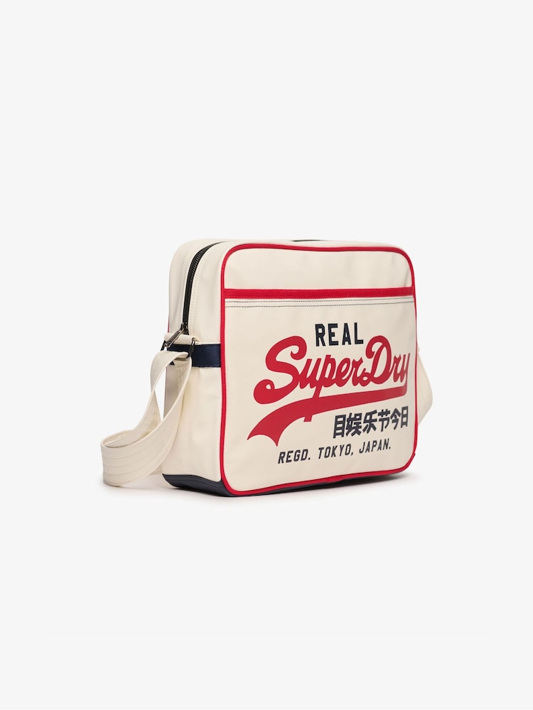 Superdry White Retro Alumni Messenger Bag - Image 2 of 6