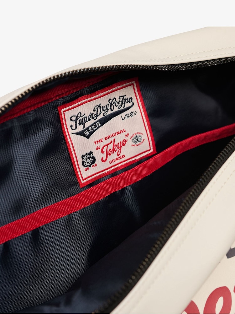 Superdry White Retro Alumni Messenger Bag - Image 6 of 6