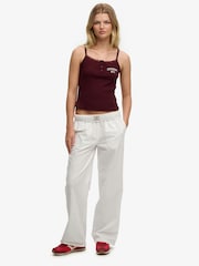 أبيض - بنطلون قطن مرن من Superdry - Image 7 of 9