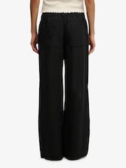 Superdry Black Linen Low Rise Pants - Image 5 of 6