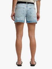 Superdry Light Wash Mid Rise Denim Shorts - Image 5 of 7