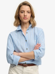 Синій - Superdry Premium Boyfriend Shirt - Image 2 of 5