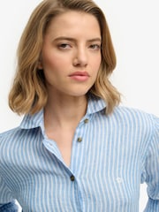 Синій - Superdry Premium Boyfriend Shirt - Image 5 of 5
