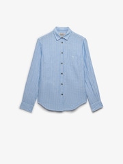 Superdry Blue Premium Boyfriend Shirt - Image 6 of 6