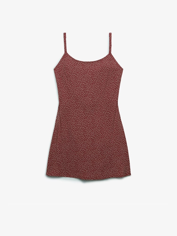Superdry Red Printed Cami Mini Dress - Image 1 of 2 Superdry Red Printed Cami Mini Dress - Image 1 of 2
