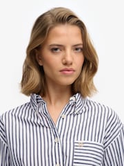 Світло-блакитний - Superdry Poplin Relaxed Long Sleeve Shirt - Image 8 of 10