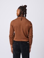 Aubin Red Chapel Merino Long Sleeve Polo Jumper - Image 2 of 6