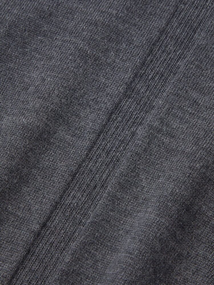 Aubin Grey Elm Merino Textured Long Sleeve Polo Jumper - Image 7 of 7