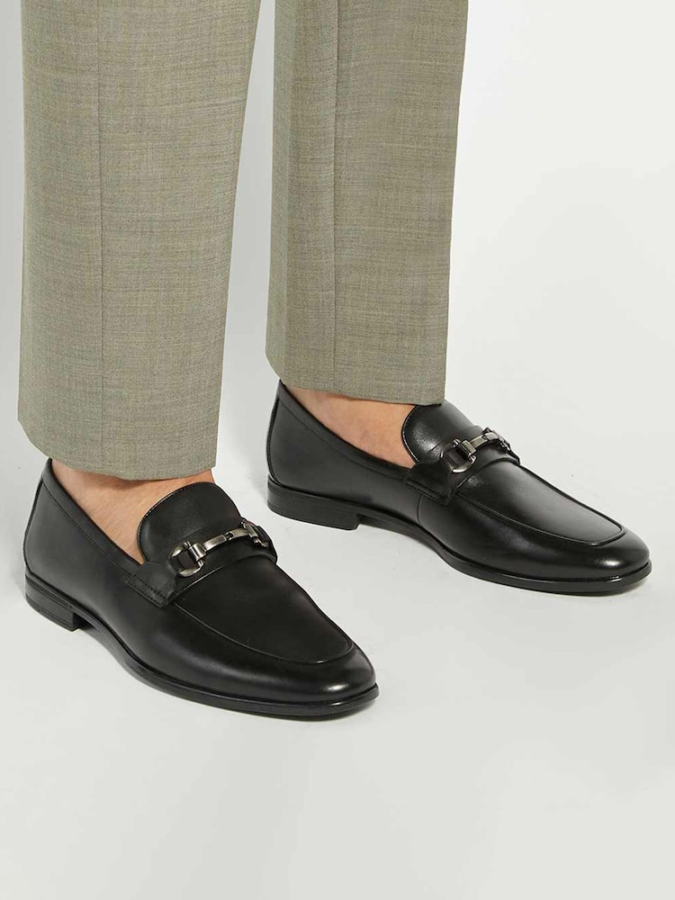 Dune London Black Seymore Flex Sole Trim Loafers - Image 1 of 5