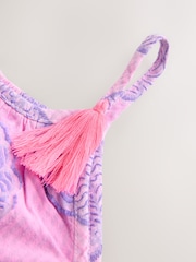 Pink/Purple Shell Strappy Playsuit (3mths-10yrs) - Image 7 of 8