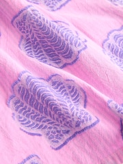 Pink/Purple Shell Strappy Playsuit (3mths-10yrs) - Image 8 of 8