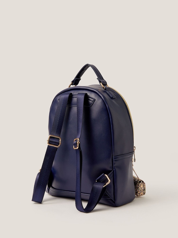 Monsoon Blue Heart Quilted School Backpack - Image 2 of 4