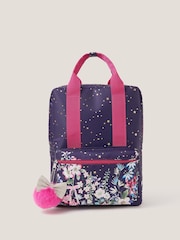 Monsoon Blue Floral Print School Backpack - Image 1 of 4