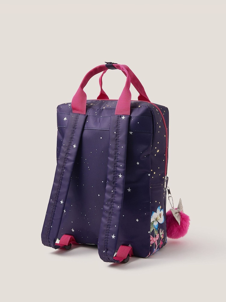 Monsoon Blue Floral Print School Backpack - Image 2 of 4