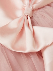 Monsoon Pink Waterfall Bow Tulle Dress - Image 3 of 3