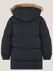 Monsoon Black Mid Length Puffer Coat - Image 2 of 2