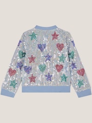 Monsoon Star & Heart Sequin Bomber Jacket - Imagen 3 de 4