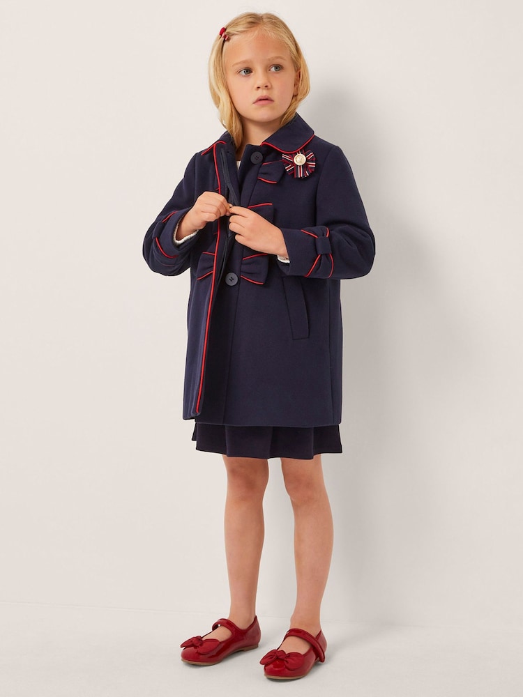 Monsoon Blue Piped Bow Coat - Image 1 of 3