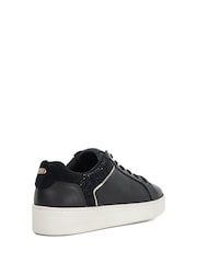 Dune London Black Elli Material Mix Cupsole Trainers - Image 3 of 5