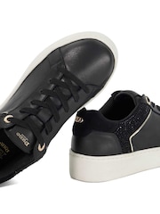 Dune London Black Elli Material Mix Cupsole Trainers - Image 5 of 5