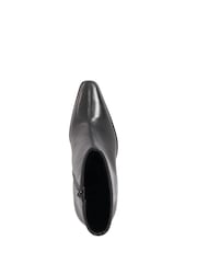 Dune London Black Patently Chisel Toe Block Boots - Image 5 of 6