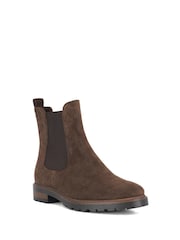 Dune London Brown Poema Chelsea Gusset Boots - Image 2 of 5