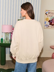 Eleanor Bowmer Ecru Icons Embellished Sweater - Image 3 of 4