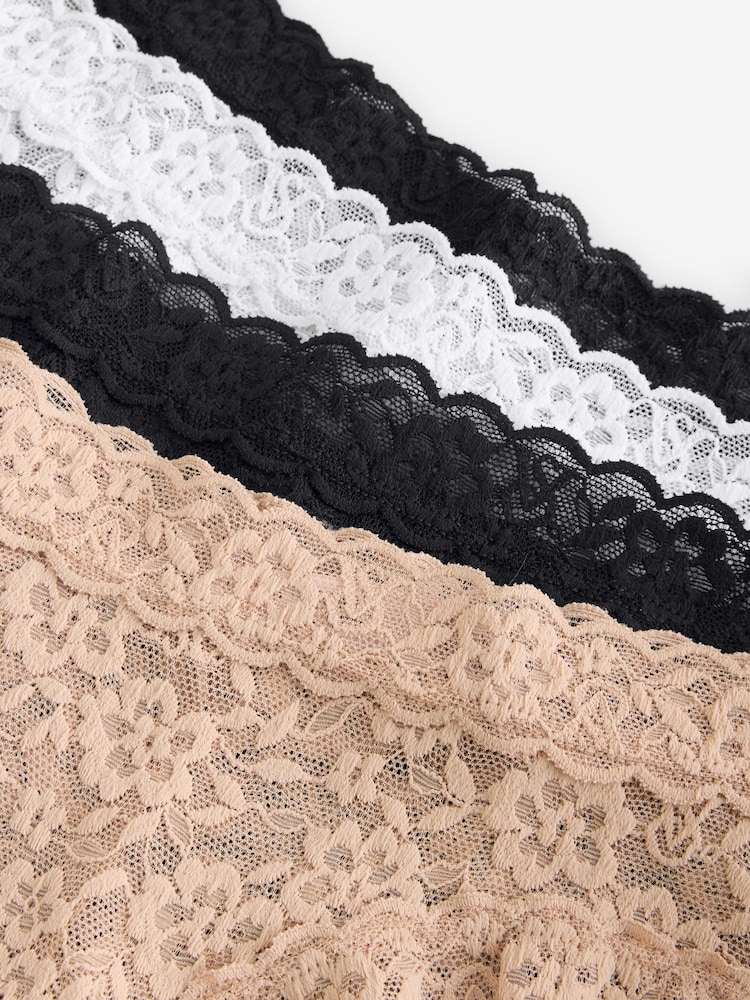 Victoria's Secret Black/Nude/White Cheeky 4 Pack Knickers - Image 6 of 6 Victoria's Secret Black/Nude/White Cheeky 4 Pack Knickers - Image 6 of 6