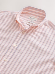 Orange Regular Fit N.Premium Long Sleeve Stripe Smart Shirt - Image 6 of 7